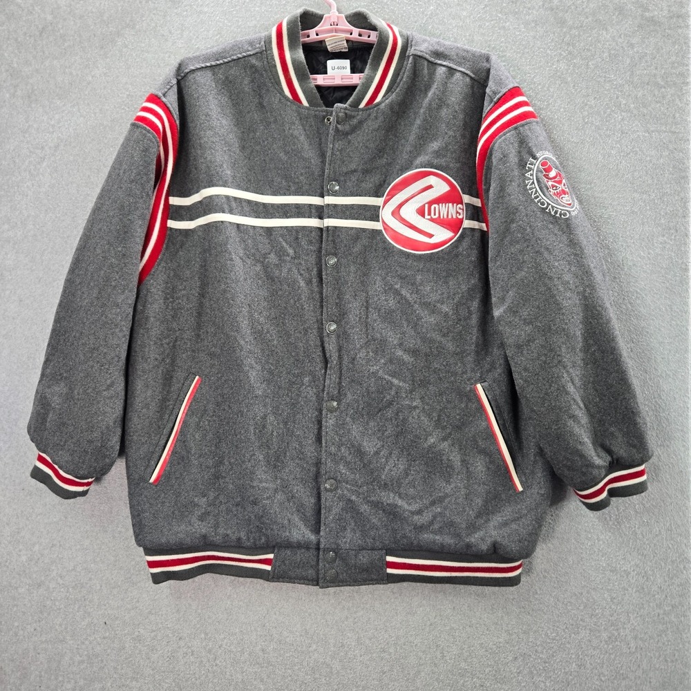 VINTAGE Cincinnati Clowns Men Jacket 4XL Negro Leagues Baseball HeadGear READ